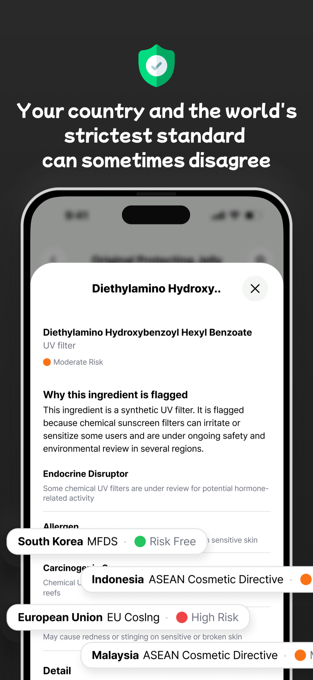 Layar detail regulasi negara Piqo